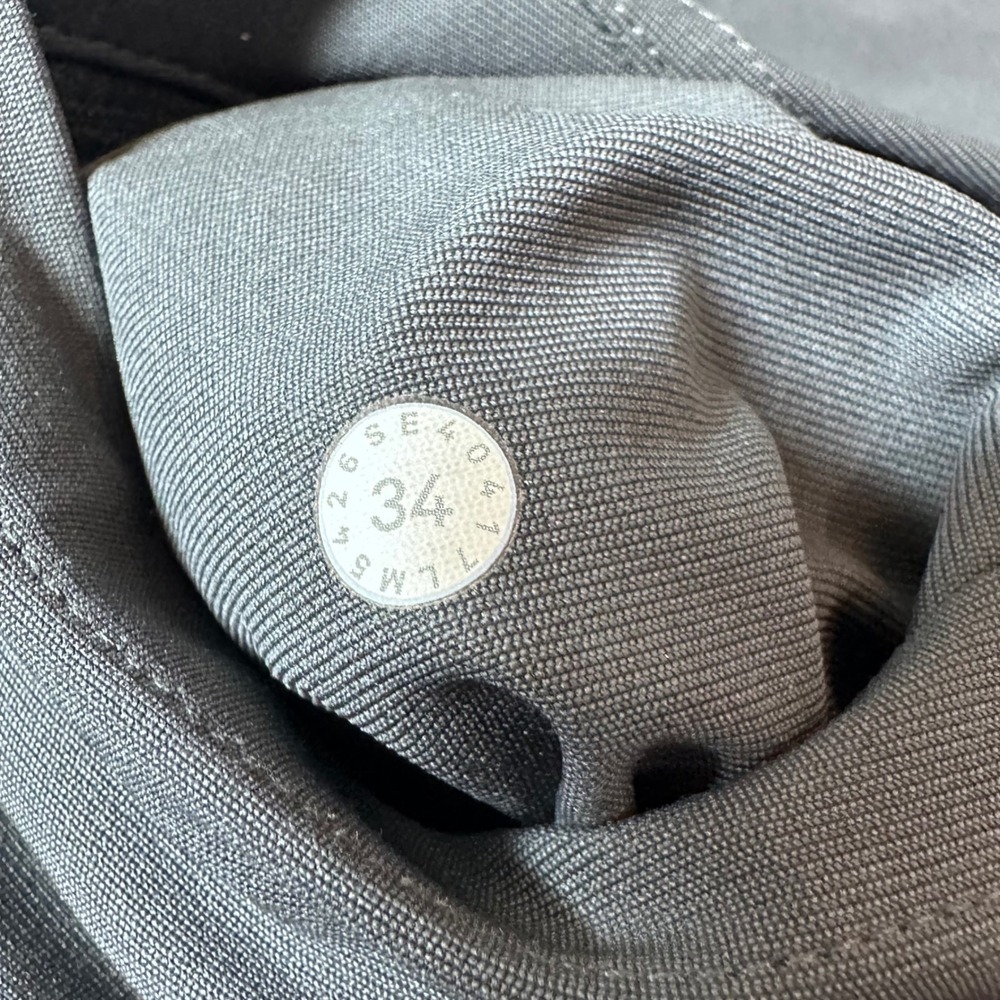 Lululemon Mens ABC Classic 5 Pocket Pants Charcoal Gray Sz 34x29 Golf Athletic - Picture 8 of 9